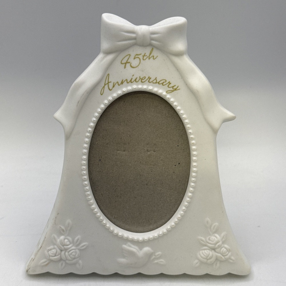 Russ White Lace And Promises Porcelain 45th Anniversary Bell 5"x 7" Photo‎ Frame